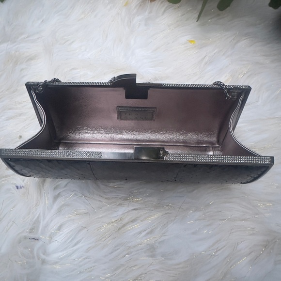 THALE BLANC Talia Fastueux Black Water Snake Embossed Leather Clutch - Picture 4 of 13